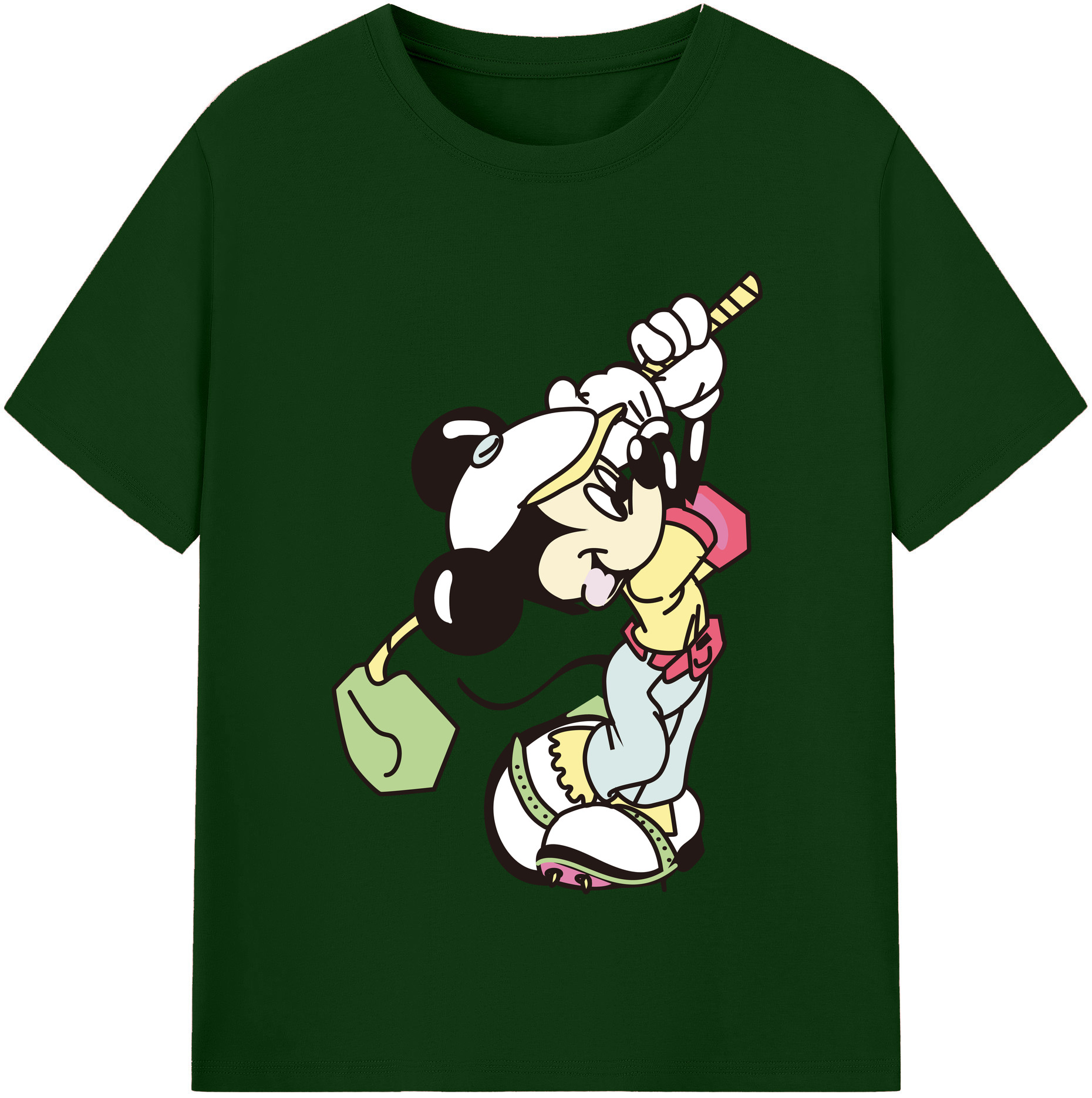 （画像用） ミッキーマウス Mickey Mouse 綿100％半袖Tシャツ（フロントプリント）